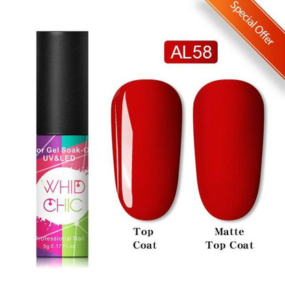 Matte Pink Blue Gel Nail Polish Semi Permanent LED Nail Art Design Elegant Warm Colors For Womens