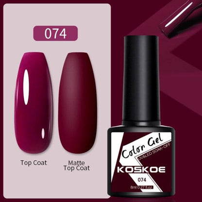 Womens Glossy Colorful 8ml Nail Gel Polish Permanent UV LED Summer Winter High Quality Fashion Design