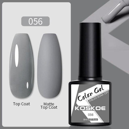Womens Glossy Colorful 8ml Nail Gel Polish Permanent UV LED Summer Winter High Quality Fashion Design