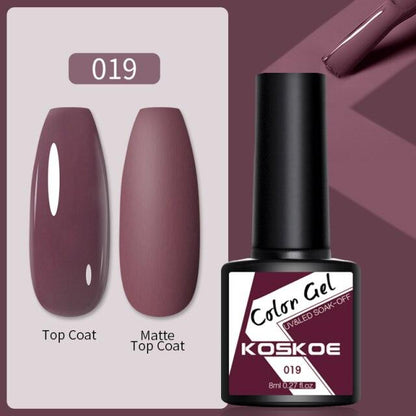 Womens Glossy Colorful 8ml Nail Gel Polish Permanent UV LED Summer Winter High Quality Fashion Design