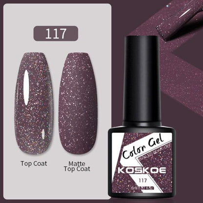 Womens Glossy Colorful 8ml Nail Gel Polish Permanent UV LED Summer Winter High Quality Fashion Design