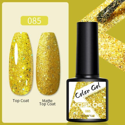 Womens Glossy Colorful 8ml Nail Gel Polish Permanent UV LED Summer Winter High Quality Fashion Design