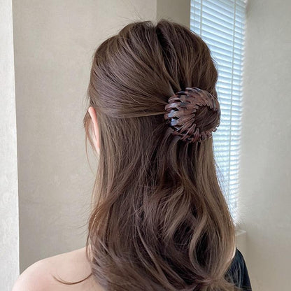 New Fashion Women Bun Hair Claw Horsetail Buckle Hair Clip Bird Nest Expanding Hair Accessories Female Ponytail Hair Accessories For Women
