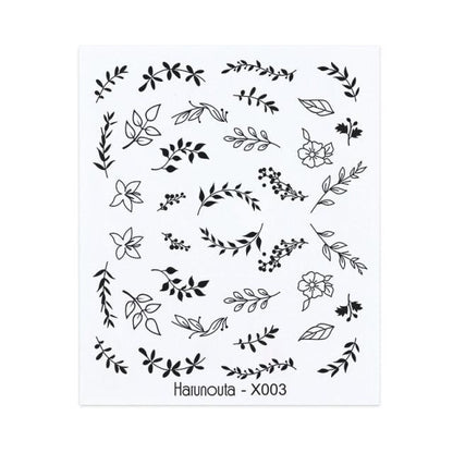 French Line Nail Water Decal Flower Marble Leaf Girl Stickers on Nails Water Ink Transfer Slider Nail Stickers Decor Kids Nails Art Decoration Nail Strips Shiny French Tip Guides Stickers French Nail Stickers Form Fringe Guides