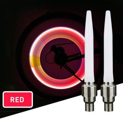 Colorful Wheel Light For Bike Bicycle Wheel Tire Lamp Bike Wheel Tire Cap Neon LED Light Lamp Safety Bicycle Bike Wheel Lights With Batteries At Night For Kids Mountain Bicycle Car Motorcycle