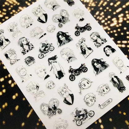 3D Nail Art Stickers Decal Template Nail Tool Decorations Nail Slider  Metallic Nail Art Stickers Set Love Metal Nail Studs Decals for Women Nail Decorations Accessories Metal Curve Stripe Lines Design Letter Nail Sticker Decoration