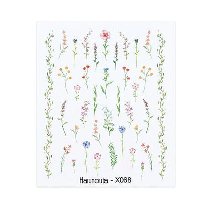 Nails Sticker Nail Art Decorations Flowers Leaves Decals Water Transfer Sliders Woman Face Fruit Foil Manicures Wraps  Water Transfer Nail Decals Sticker For Pretty Girl Self-Adhesive Nail Decals Designer Nail Stickers for Acrylic Decal