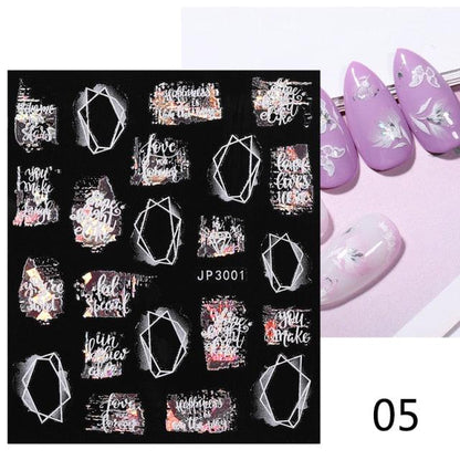 White Embossed Flower Lace Sticker Decal Wedding Nail Art Designs Floral Butterfly Japanese Manicures Nail Decoration Metallic Curve Strip Line Nail Decal Self-Adhesive 3D Wave Design Decoration for Women Girls Adhesive Striping Tape Nail Art Stickers