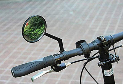 Bike Rear Mirrors Degree Rotation Bicycle Rearview Mirrors Suitable For Mountain Road Bike Safe Rear View Mirror Adjustable Rotatable HD Wide Angle Cycling Biking Clear Acrylic Convex Mirror
