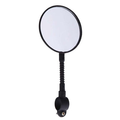 Bicycle Handlebar Rearview Mirror Portable Universal Adjustable Bike Rearview Mirror Wide-Angle Convex Mirror Rear View Safe Mirrors Adjustable Rotatable Handlebars Mounted Plastic Convex Mirror For Mountain