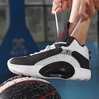 Men's Casual Breathable Comfortable Cushioned Soft Professional Sports Basketball Shoes Outdoor Street Sports Shoes Lightning Professional Anti Slip Sports Shoes For Running Walking