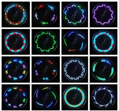 1PC Bike Spoke Light Mini LED Bicycle Wheel Decorative Tire Valve Caps Lamp Cycling Warning Lights LED Bicycle Wheel Lights Neon Flashing Lamp Glow In The Dark Cool Safe Accessories