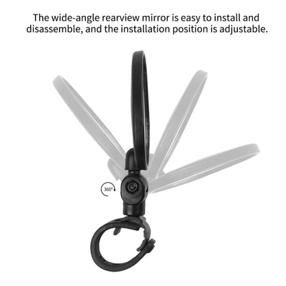 Handlebar Bike Mirror Bicycle Rear view Lens Wide-Angle Safety Mirror Mountain Road Bicycle Wide-Angle Reflector  Rotatable Handlebar Mirror Wide Angle Bicycle Mirror Cycling Rear View Mirror Shockproof Acrylic Convex Mirror Safe Rearview Mirror