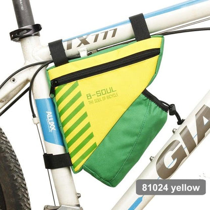 Waterproof Bicycle Bag Bike Triangle Bag For Bicycle Front Frame Bag Bike Bag Cycling Top Tube Bag Bicycle Bottle Bag Bike Storage Frame Bag Bicycle Front Tube Triangle Water Resistant Cycling Pack Strap On Pouch Bike Accessories Tool Accessible