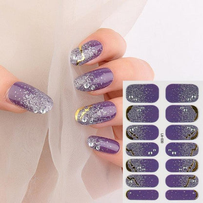 Toe Nail Sticker Wraps Adhesive Decals Toenail Polish Strips DIY Pedicure Foot Decals Manicure Strips Decals Full Wraps Women Glitter Toenail Nail Polish Strips Decals Full Wraps Self Adhesive Toe Nail Tip Full Toe Nail Wraps Feet Decorations