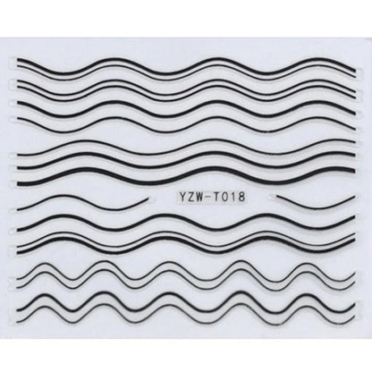 Nail Stickers for Manicure Nail Sticker Sliders For Nails Decal Self-adhesive Nails Figures Transfer Black Accessories Sliders Manicure Decoration 3D Nail Supplies Holographic Decals Transfer Sliders Nail Design Manicures Nail Self-Adhesive Sticker