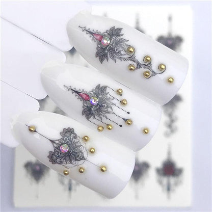 Fox Wolf Animal 3D Embossed Nail Sticker Flower Adhesive Manicure Slider Nail Art Tips Decorations Decals Manicure Design Golden Firework Star Accessories Heart Nail Art Stickers Glitter Decals Love Nail Sequins Laser Heart Nail