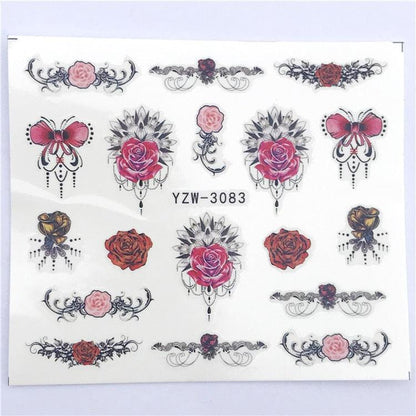 Fox Wolf Animal 3D Embossed Nail Sticker Flower Adhesive Manicure Slider Nail Art Tips Decorations Decals Manicure Design Golden Firework Star Accessories Heart Nail Art Stickers Glitter Decals Love Nail Sequins Laser Heart Nail