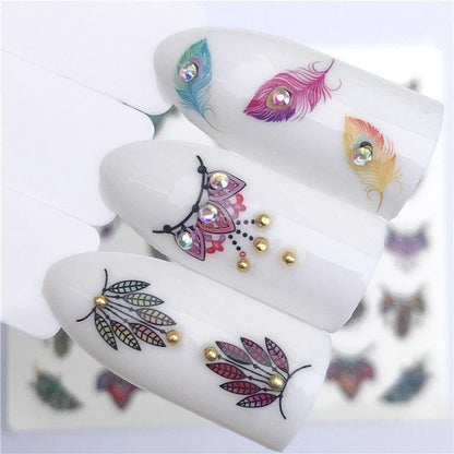 Fox Wolf Animal 3D Embossed Nail Sticker Flower Adhesive Manicure Slider Nail Art Tips Decorations Decals Manicure Design Golden Firework Star Accessories Heart Nail Art Stickers Glitter Decals Love Nail Sequins Laser Heart Nail