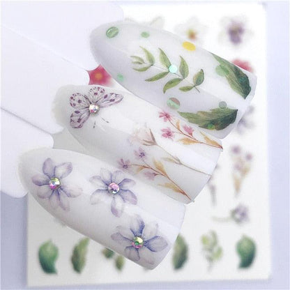 Fox Wolf Animal 3D Embossed Nail Sticker Flower Adhesive Manicure Slider Nail Art Tips Decorations Decals Manicure Design Golden Firework Star Accessories Heart Nail Art Stickers Glitter Decals Love Nail Sequins Laser Heart Nail