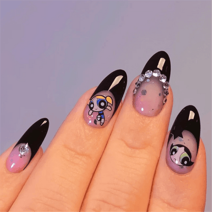 Cute rabbit Cute cat  Japanese Justice Girl 3D Back Glue Nail Sticker Nail Decoration Nail Art Nail Ornament Self Adhesive Nail Decals for Nail Art Decoration Including Hearts Stars Letters Bowknot Leaves Flowers Plants Fruits Butterflies for Woman