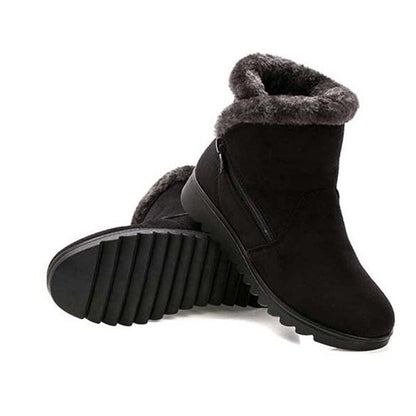Beautiful Red Womens Ankle Boots New Fashion Waterproof Platform Winter Warm Snow Boots Outdoor Warm Mid-Calf Boot Non-Slip Water Resistant Winter Cold Weather Elegant Shoes