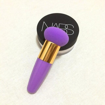 Professional Women Beauty Sponge Mushroom Head Powder Puff With Handle Smooth Shaped Make Up Colorful Sylish Design