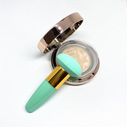 Professional Women Beauty Sponge Mushroom Head Powder Puff With Handle Smooth Shaped Make Up Colorful Sylish Design