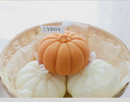 Pumpkin Candle Creative Handmade Aromatherapy Candle Pumpkin Candle Fall Candle Gift Set For Women Aromatherapy Candle Gift For Halloween Decorations Candle Photo Home Restaurant Hotel Decoration