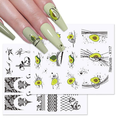 Rainbow Wave Love Heart Pattern Water Decals Stickers Butterfly Dragon Geometry Slider For Nails Art Decoration Tip Water Transfer Nail Decals Sticker For Pretty Girl Self-Adhesive Nail Decals Designer Nail Stickers for Acrylic