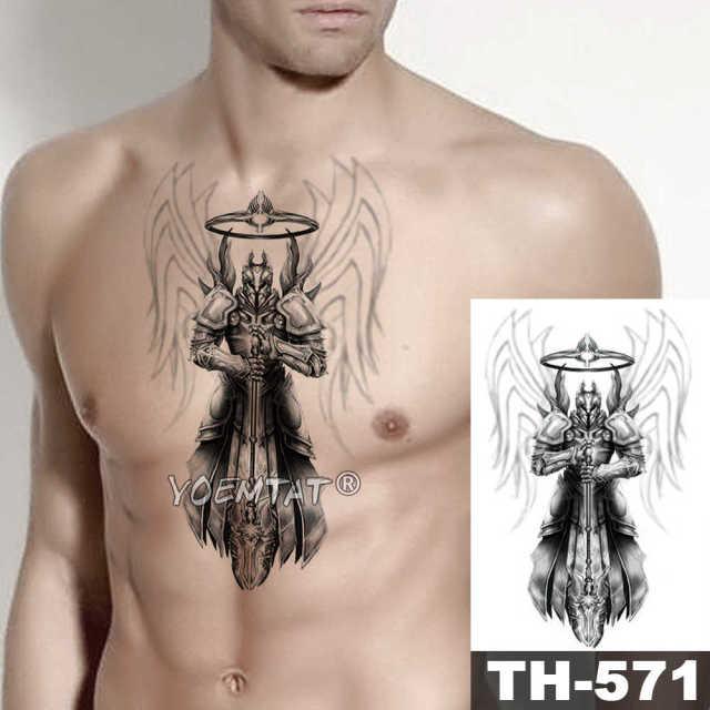Realistic Temporary Lion Wolf Sticker Tattoo Waterproof  Elegant Body Arm Warrior Tattoo For Mens