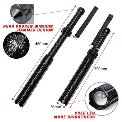 Rechargeable Adjustable LED Flashlights High Lumen Super Bright Handheld Waterproof Zoomable Portable Flashlight For Outdoor Baseball Bat Hiking CampingSelf Defense
