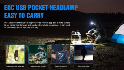 Rechargeable High Lumen Super Bright Powerful LED CREE XP-L HI  Flashlight Magnetic Water & Impact Resistant Handheld Flashlights  For Outdoor Camping Hiking Riding