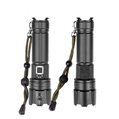 Rechargeable LED Flashlight High Lumen USB Ultra Bright Adjustable Powerful Zoomable Flashlight Water Resistant For  Daily Household and Outdoor Camping Hiking Riding Running