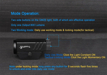 Rechargeable Spotlight Flashlight Waterproof  Adjustable High Lumen Super Bright USB LED Tactical Flashlight Gift Giving Torch Rail Mounted Flashlight For Outdoor Camping Hiking Fishing Jogging Walking