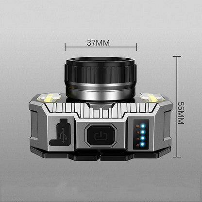 Rechargeable Super Bright High Lumen  Strong Light LED Head-Mounted Headlamp Waterproof Long-Range Flashlight For Outdoor Camping Household Riding  Night Fishing Headlight