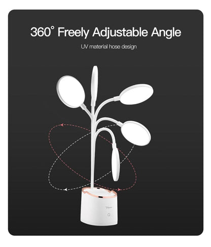 Rechargeable Table Lamp Storage Pen Holder Lamps Table 18 PCS LED Touch Table Lamp USB Hose Phone Stand Student Desk Lamp Decorative Table Lamp Cute Study Lamps for Bedroom Décor