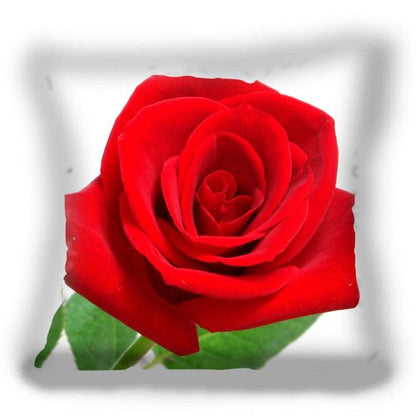 Red Flower Cushion Pillow Covers Love Pillow Covers Decorative Linen Square Couple Cushion Cases Home Decor Polyester Throw Pillow Case Super Soft Short Plush Cushion Cover Festive Home Decorative Cushions 45X45CM