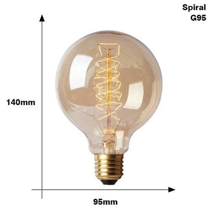 Retro Edison Bulb ST64 A19 T45 G80 G95 G125 Incandescent Light Bulb E27 220V 40W filament bulb lighting tubes Edison