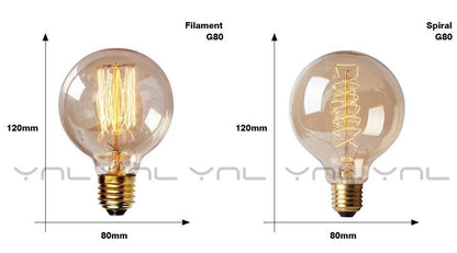 Retro Edison Bulb ST64 A19 T45 G80 G95 G125 Incandescent Light Bulb E27 220V 40W filament bulb lighting tubes Edison