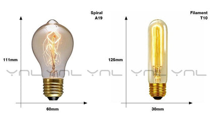 Retro Edison Light Bulb Vintage Edison Lamp Vintage Incandescent  Edison Light Bulbs Edison Filament Light Bulb Dimmable Warm White Different Shape Light