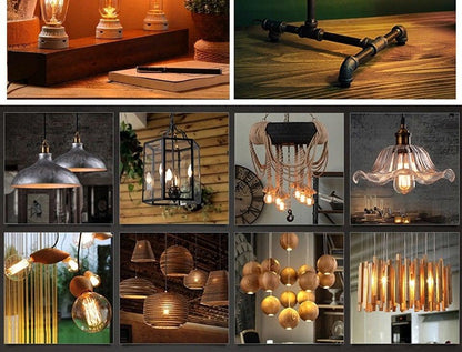 Retro Edison Light Bulb Vintage Edison Lamp Vintage Incandescent  Edison Light Bulbs Edison Filament Light Bulb Dimmable Warm White Different Shape Light