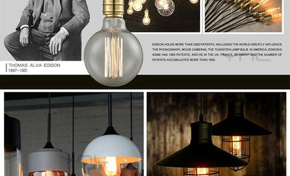 Retro Edison Light Bulb Vintage Edison Lamp Vintage Incandescent  Edison Light Bulbs Edison Filament Light Bulb Dimmable Warm White Different Shape Light