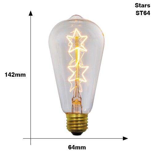 Retro Edison Light Bulb Vintage Edison Lamp Vintage Incandescent  Edison Light Bulbs Edison Filament Light Bulb Dimmable Warm White Different Shape Light