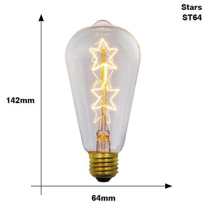 Retro Edison Light Bulb Vintage Edison Lamp Vintage Incandescent  Edison Light Bulbs Edison Filament Light Bulb Dimmable Warm White Different Shape Light