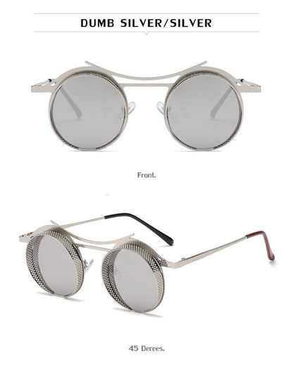Retro Metal Round Circle Frame Sunglasses For Men New Fashionable New Round Shape Style Glasses For Women New Vintage Luxury Style Retro Sunglasses