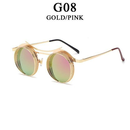 Retro Metal Round Circle Frame Sunglasses For Men New Fashionable New Round Shape Style Glasses For Women New Vintage Luxury Style Retro Sunglasses