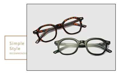 Retro Reading Eyeglasses Men Women HD Round Frame Reading Glasses Presbyopia Eyewear With Spring Hinge Vintage Round Frame Eyeglasses For Men Women  Diopter +1 1.5 2 2.5 3 3.5