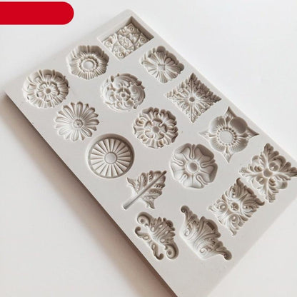 Reusable Retro Silicone Fondant Chocolate Aroma Stone Ornaments Resin Sugarcraft Mold For Pastry Cup Cake Decorating Crystal Stones Silicone Mold For Kitchen