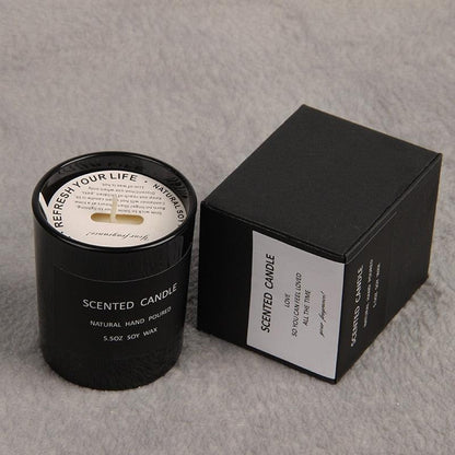 Romantic black Scented Candles Sandalwood Candle Highly Scented Candles For Home Many Hour Burn Fall Candles All Natural Soy C Scented Gifts Candles Candle Jars With Lid Candle Jar Soy Candles Birthday Candle